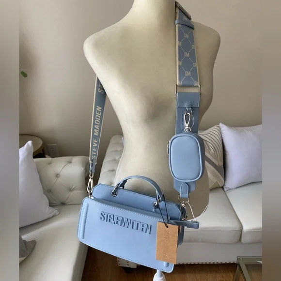 Steve Madden | Bags | Steve Madden Blue Crossbody Bag | Poshmark